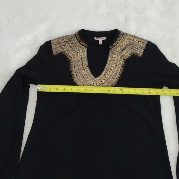 Juice Couture Black Dress with Gold Embellishments, Size 2, - Picture 12 of 17